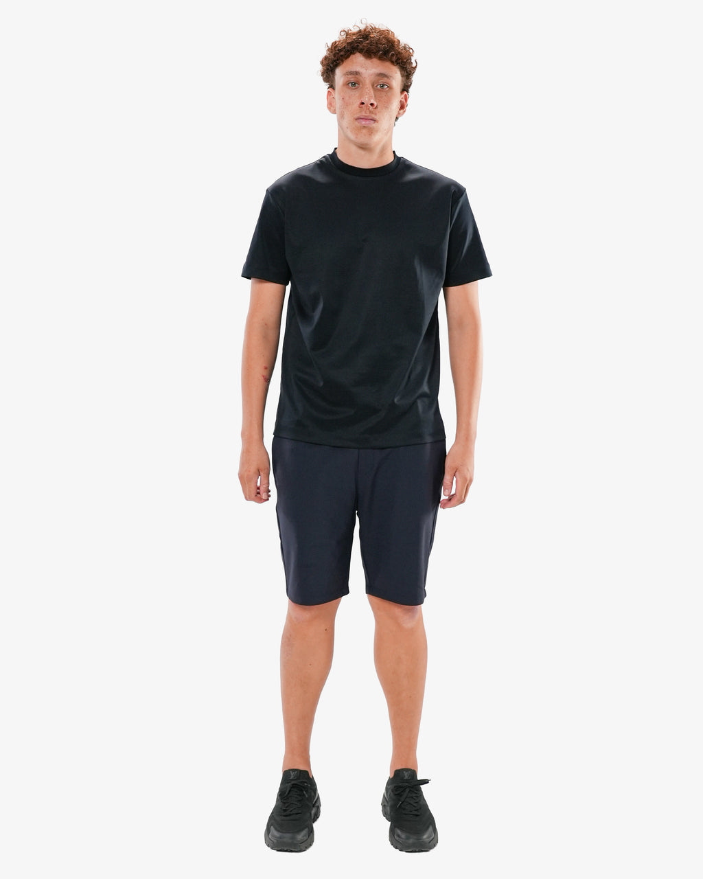 Mercerized Cotton T-Shirt - Navy