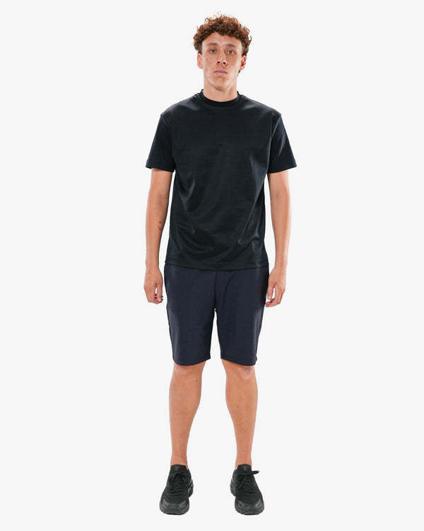 Mercerized Cotton T-Shirt - Navy