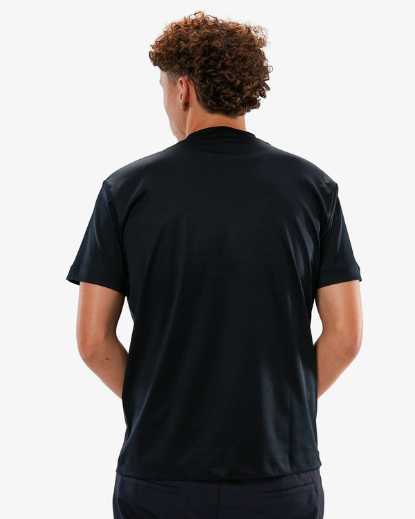 Mercerized Cotton T-Shirt - Navy