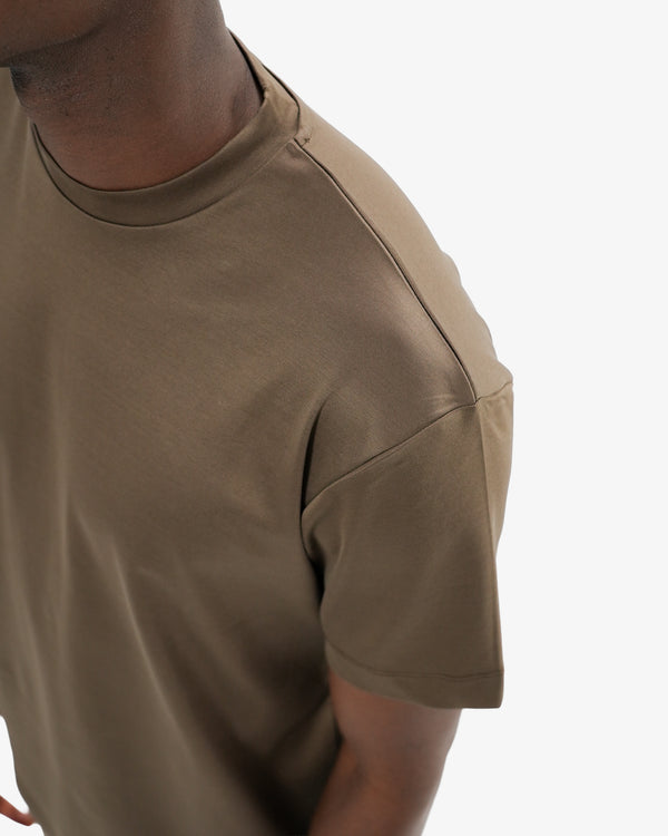 Mercerized Cotton T-Shirt - Olive