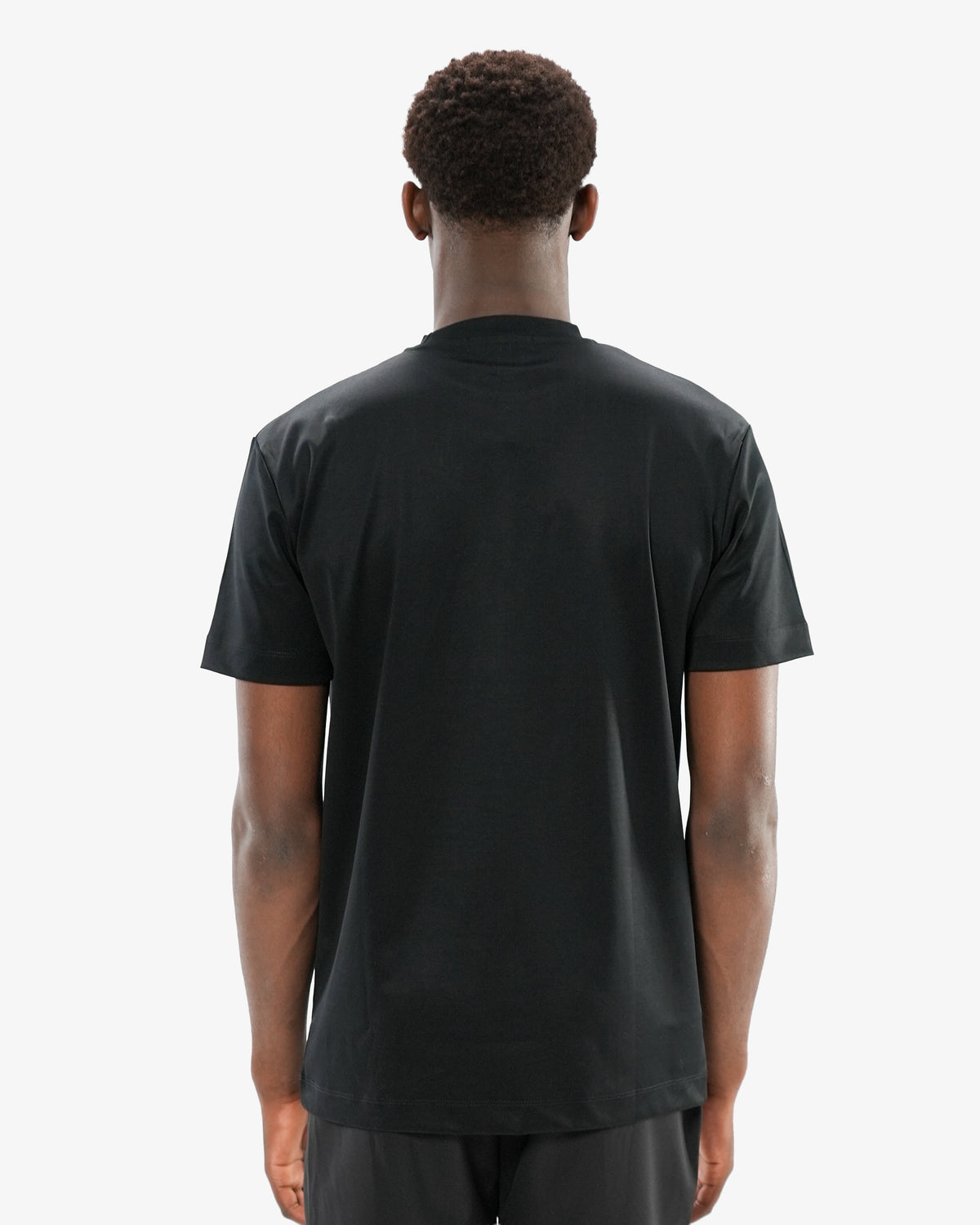 Mercerized Cotton T-Shirt - Caviar Black