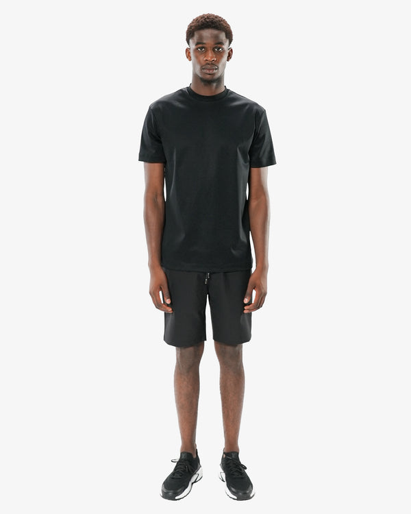 Mercerized Cotton T-Shirt - Caviar Black